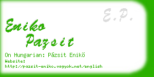 eniko pazsit business card